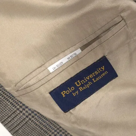 Vintage POLO UNIVERSITY RALPH LAUREN Sport Coat Blazer 43T SILK WOOL Canada - Picture 2 of 15